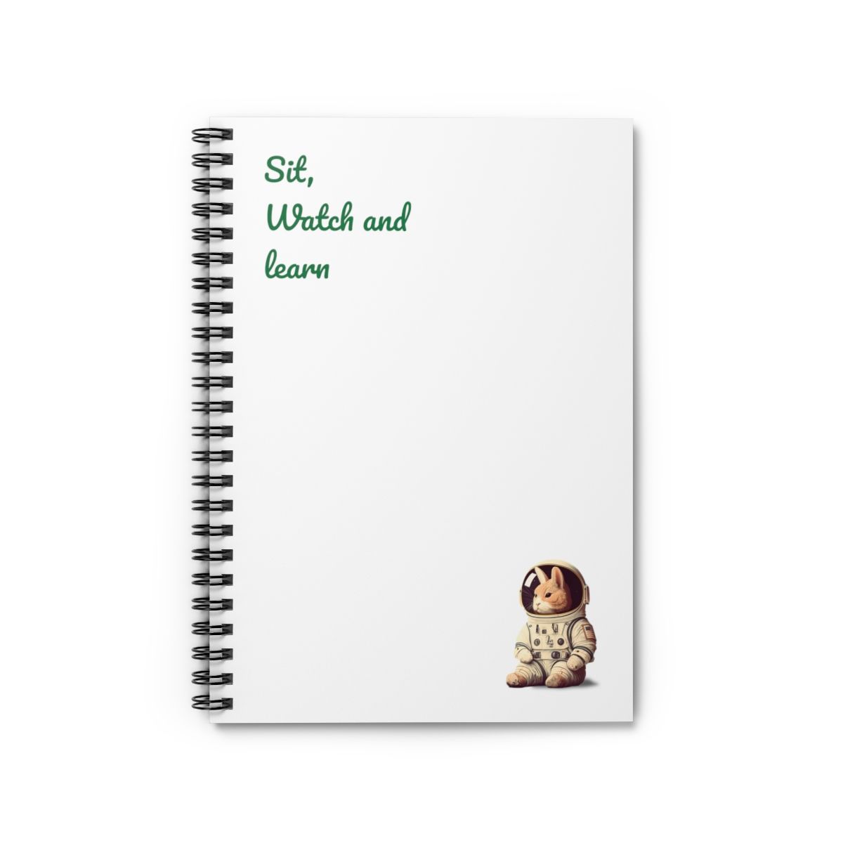 Astronaut Bunny Spiral Notebook - Ruled Line