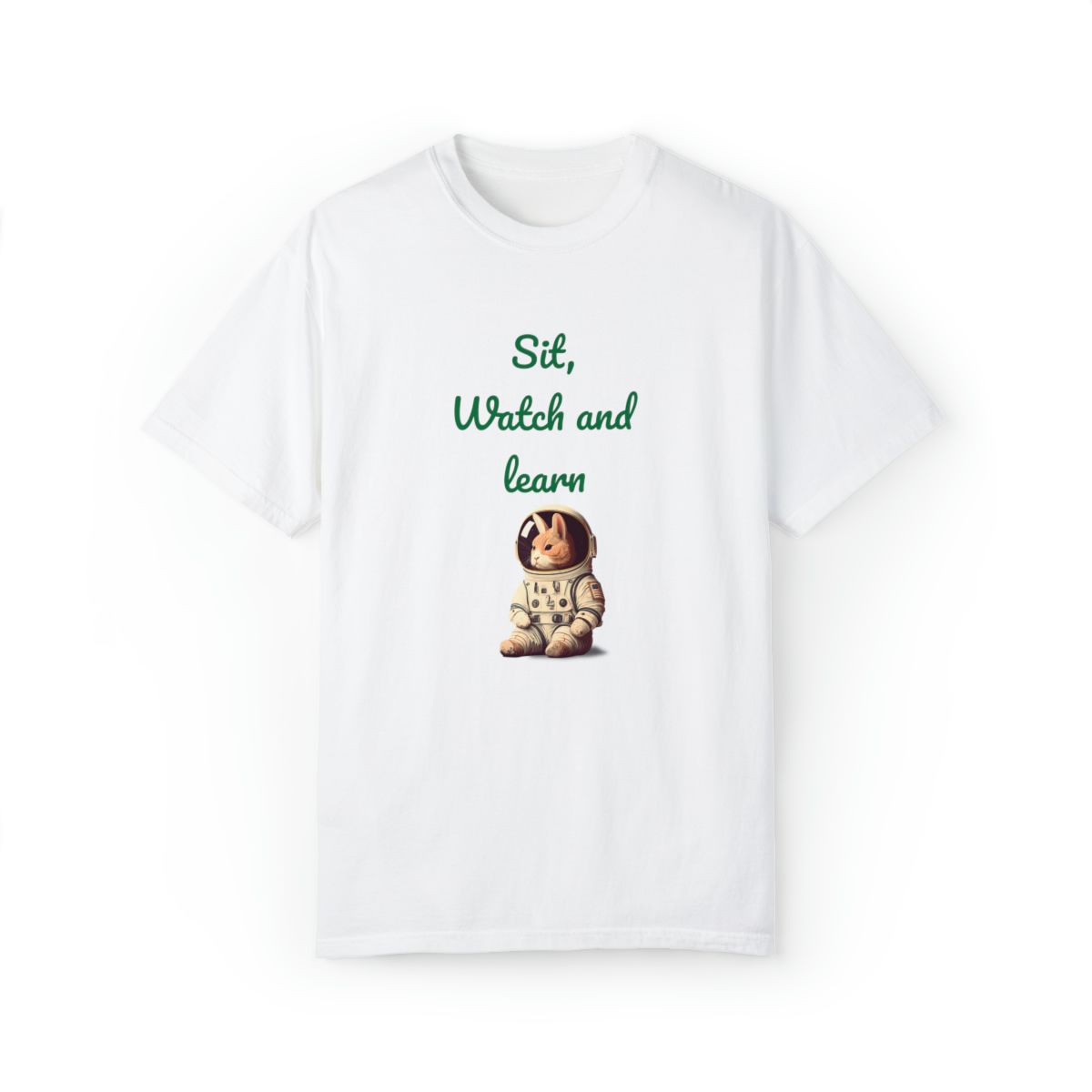 Astronaut Bunny Unisex Garment-Dyed T-shirt