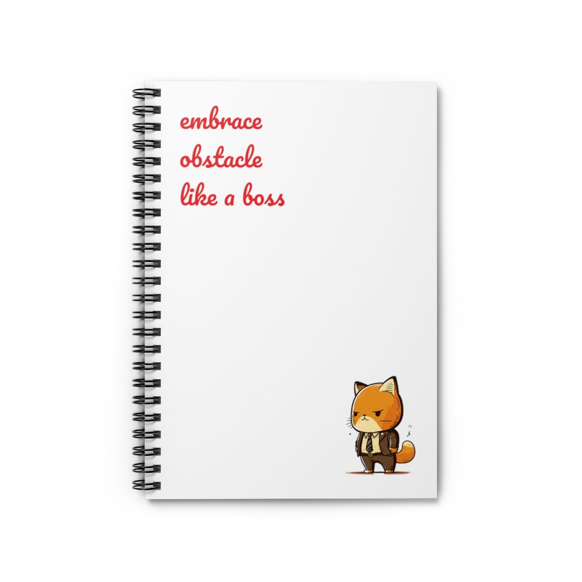 Boss Cat Spiral Notebook - Ruled Line