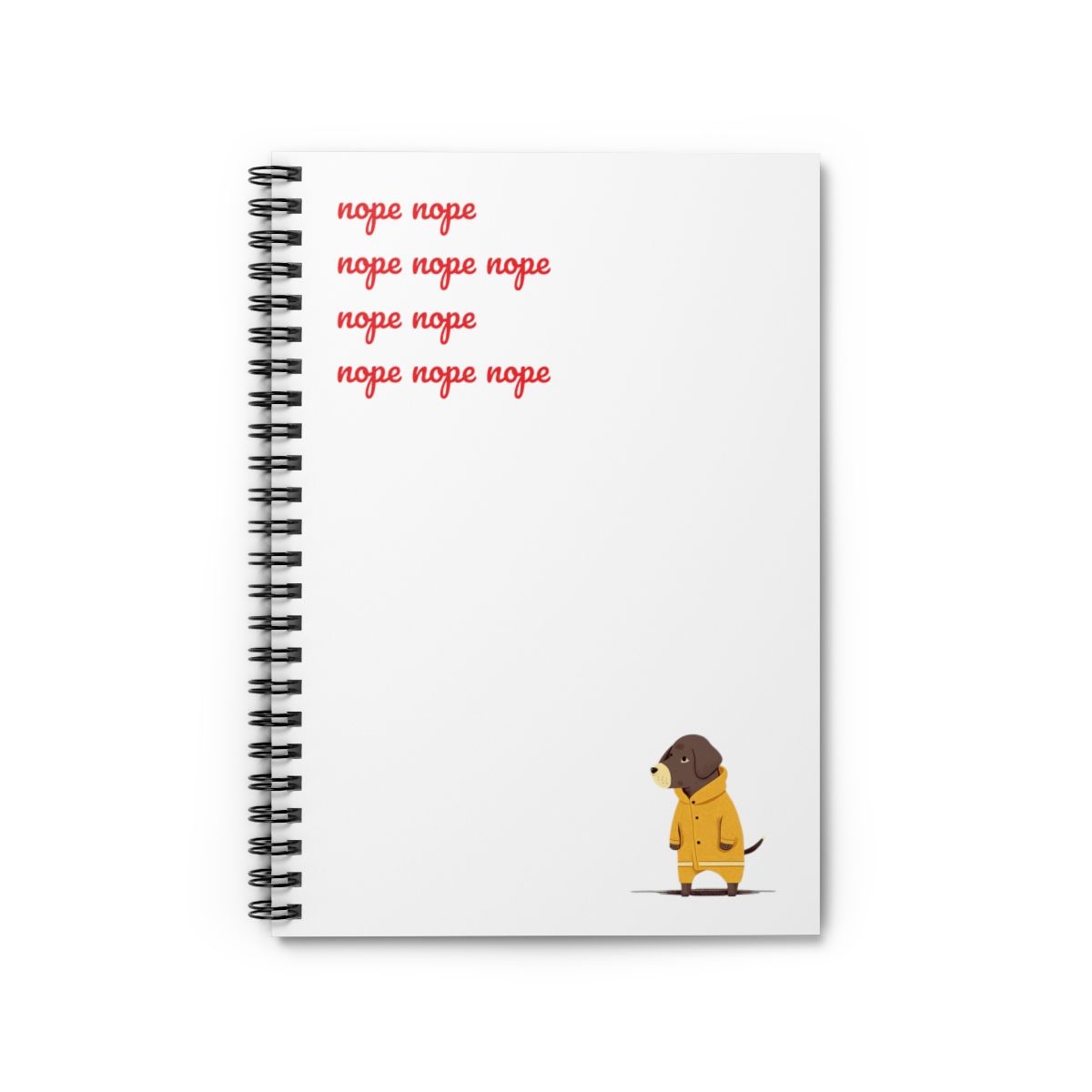 Grumpy Dog Spiral Notebook - Ruled Line